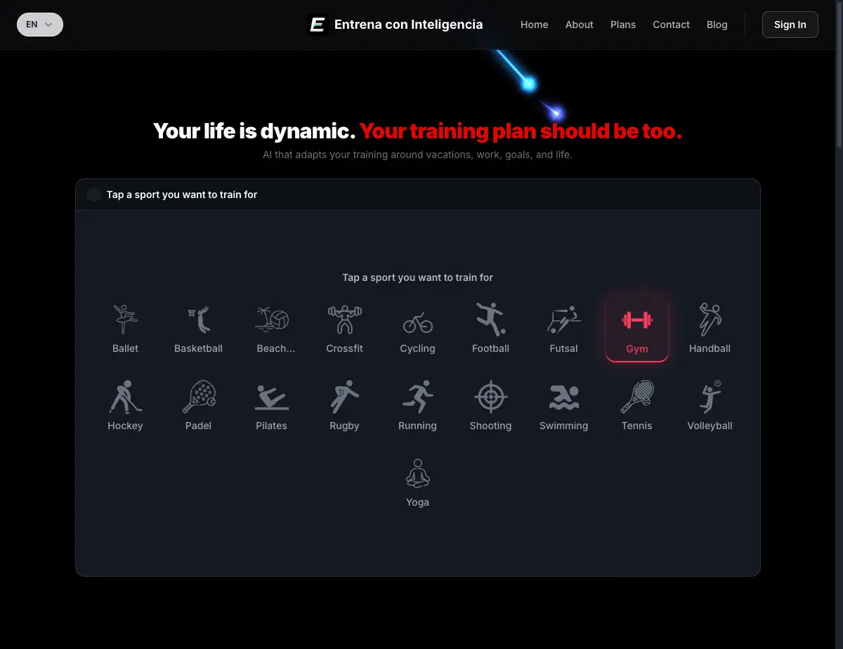 Entrena con Inteligencia